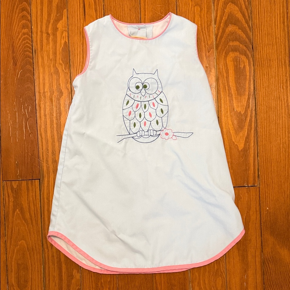 Light Blue & Pink Owl Kids Jumper